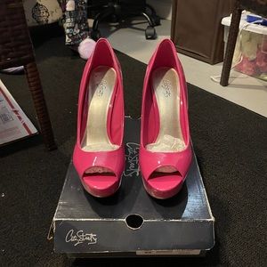 Pink high heels